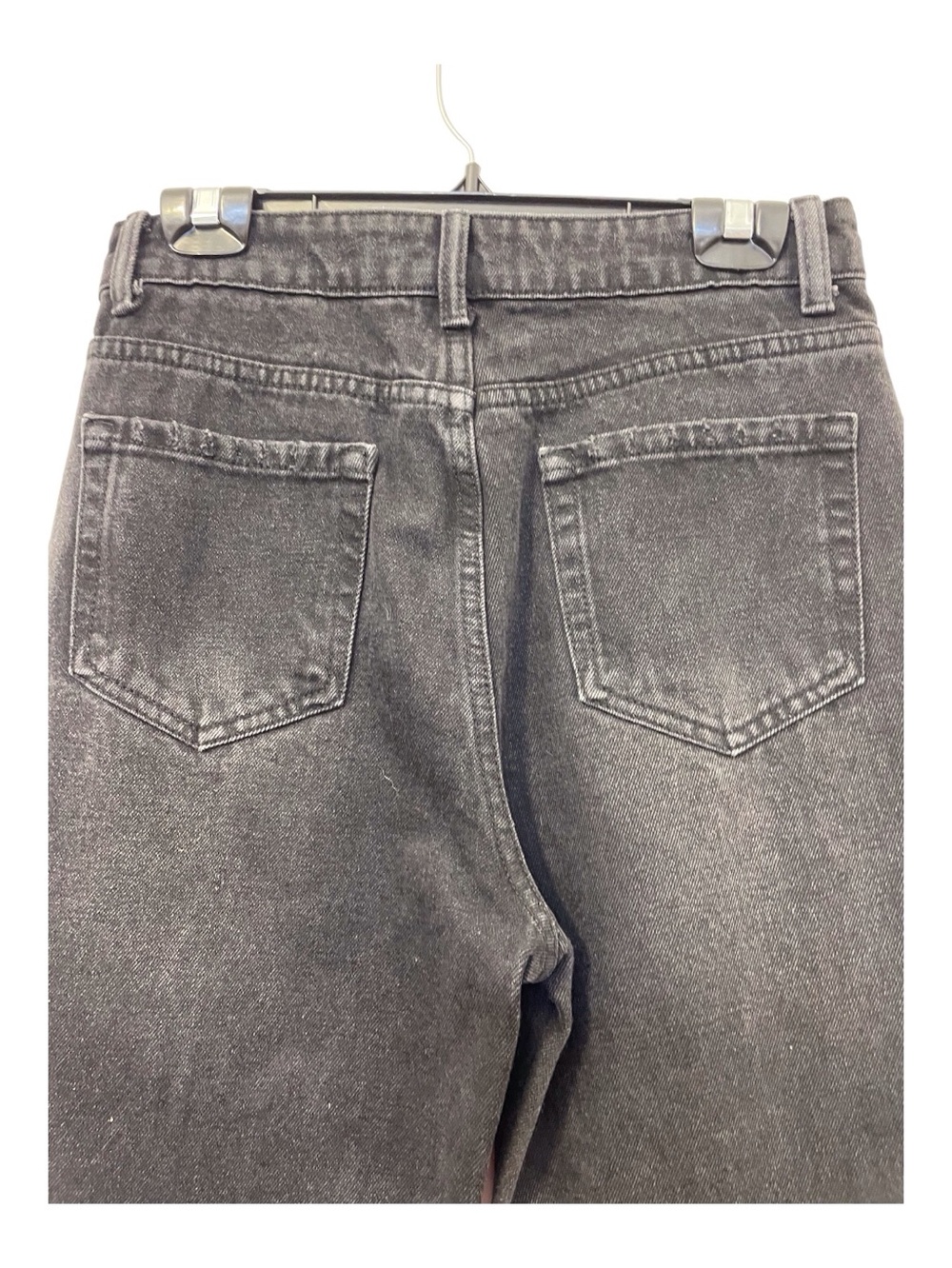 Shein Women's Black Distressed Riped Relaxed Five-Pockets Jeans,M(6) - Picture 5 of 7